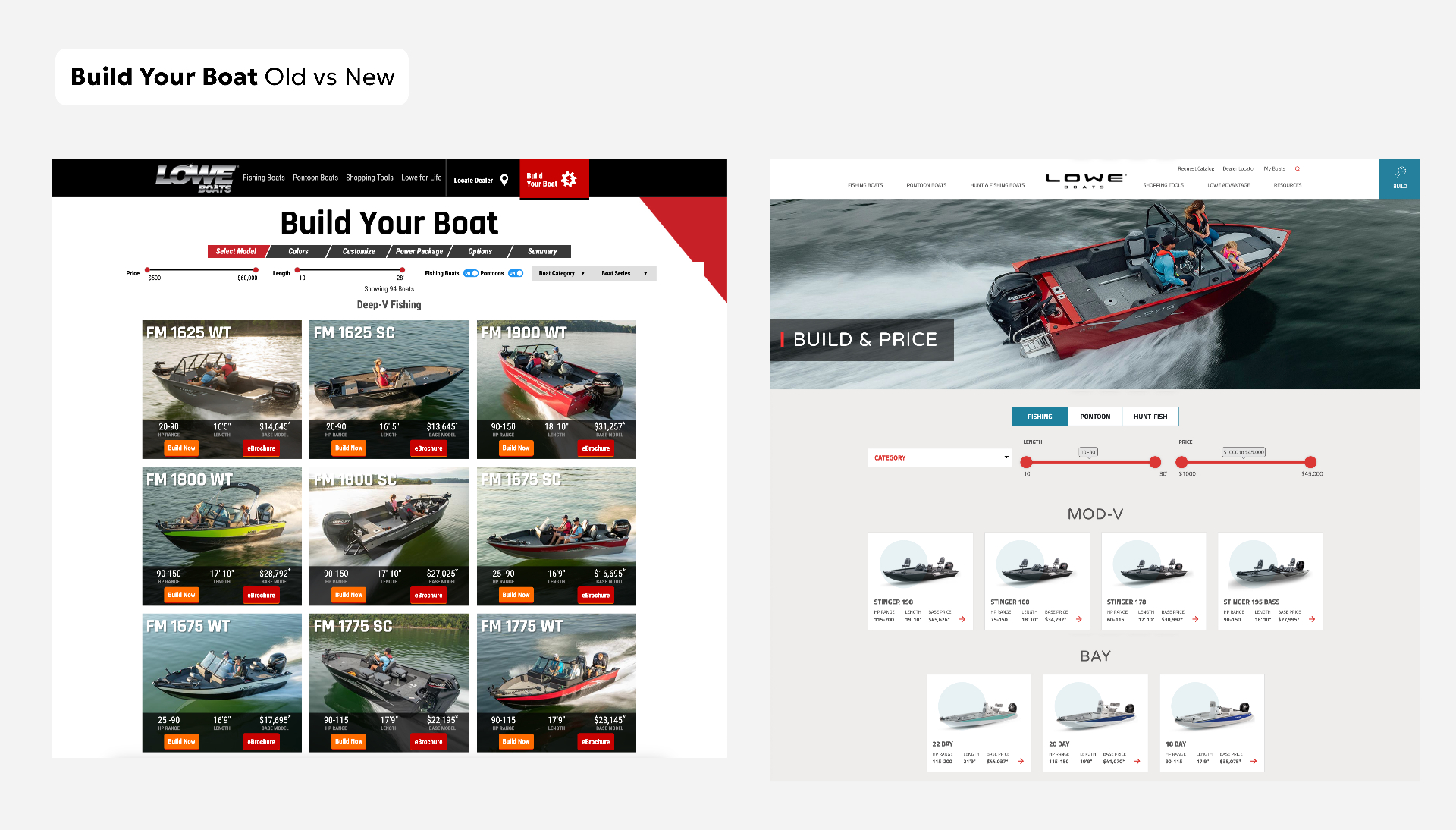 Build Your Boat — old vs new