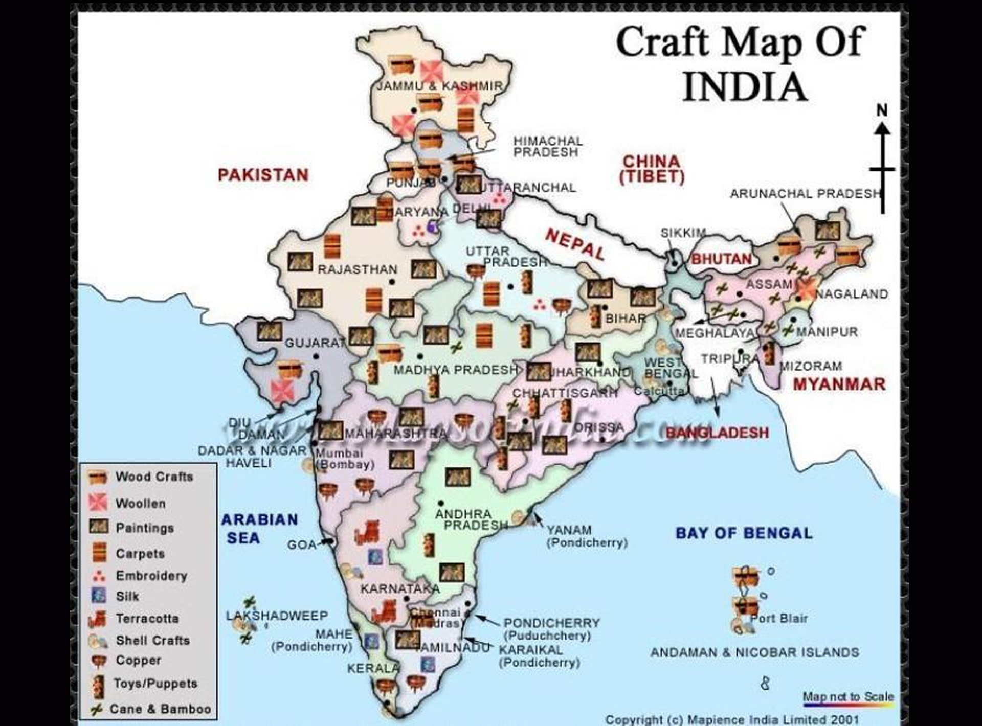 India craft cluster map