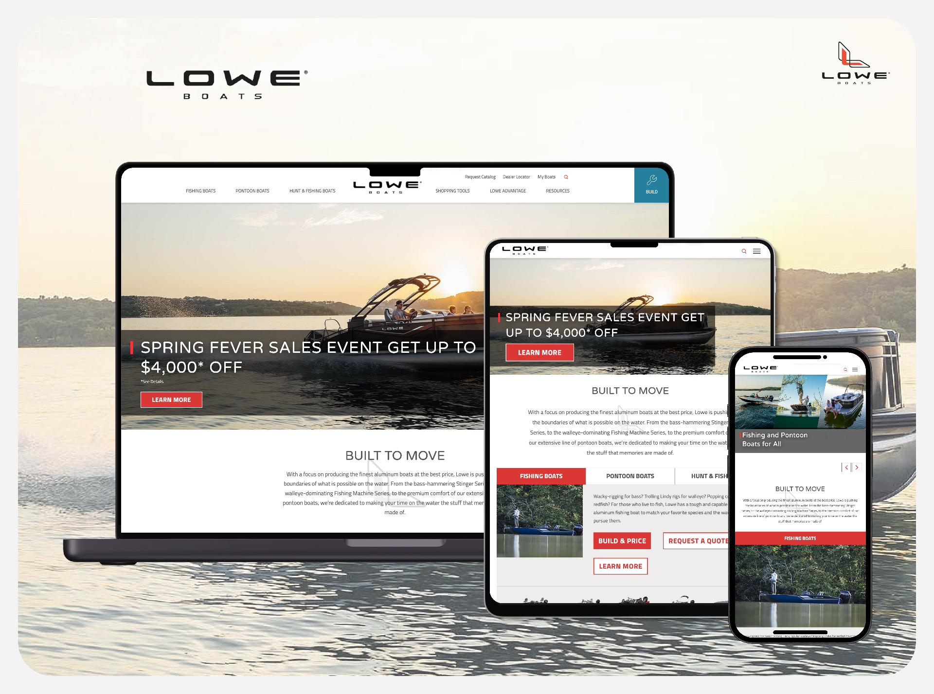 Lowe Boats — Responsive Web Application